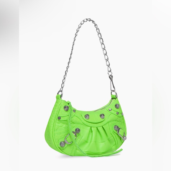 Balenciaga Le Cagole Mini Bag With Chain Crocodile Embossed - Picture 2 of 6